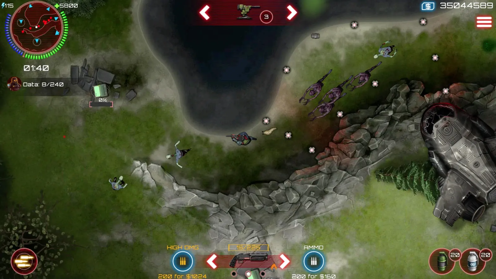 A zombie crowd in SAS: Zombie Assault 4