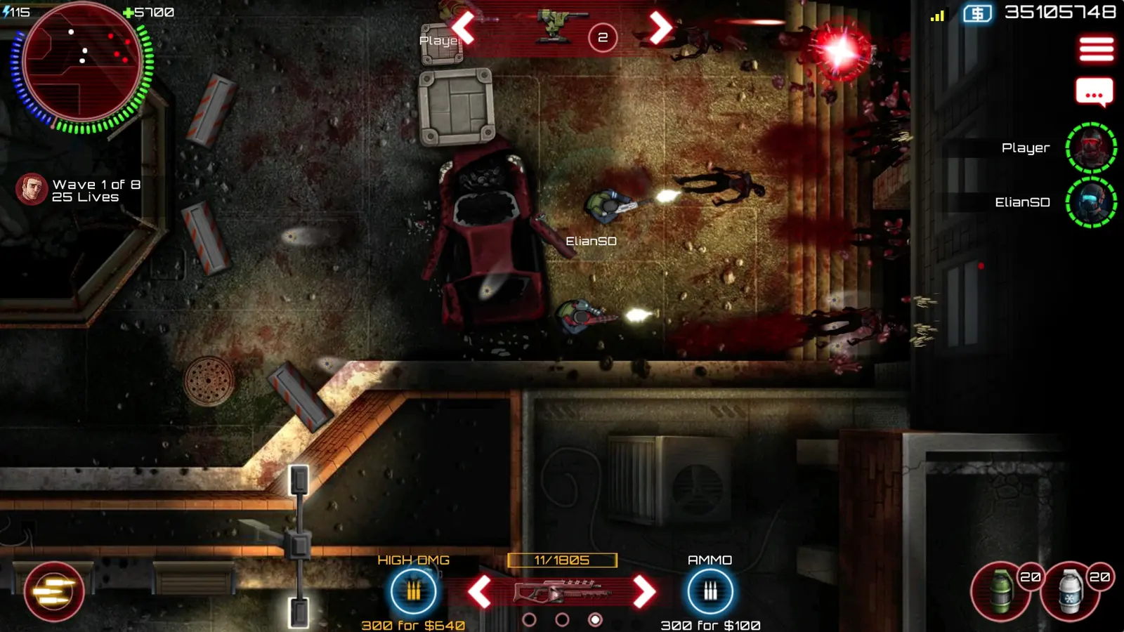 Top-down fight in SAS: Zombie Assault 4